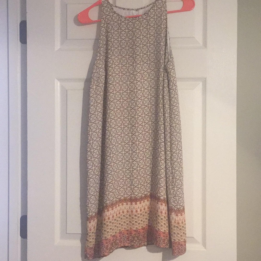 A line dress with zippered back